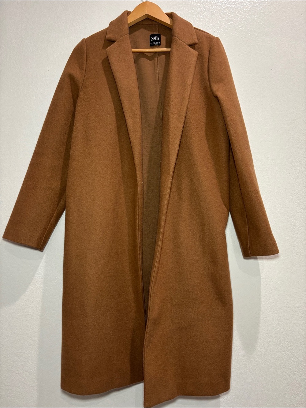Zara Women's Long Brown Trench Coat